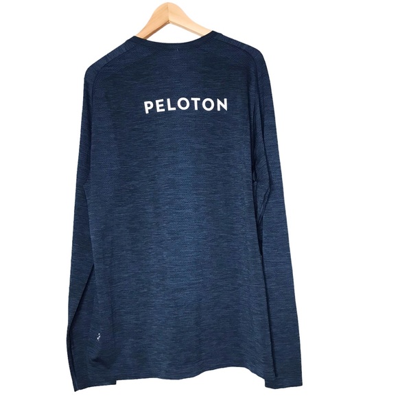 Lululemon x Peloton Metal Vent Tech Tee Long Sleeve Heathered Blue T-Shirt XL - Picture 5 of 10
